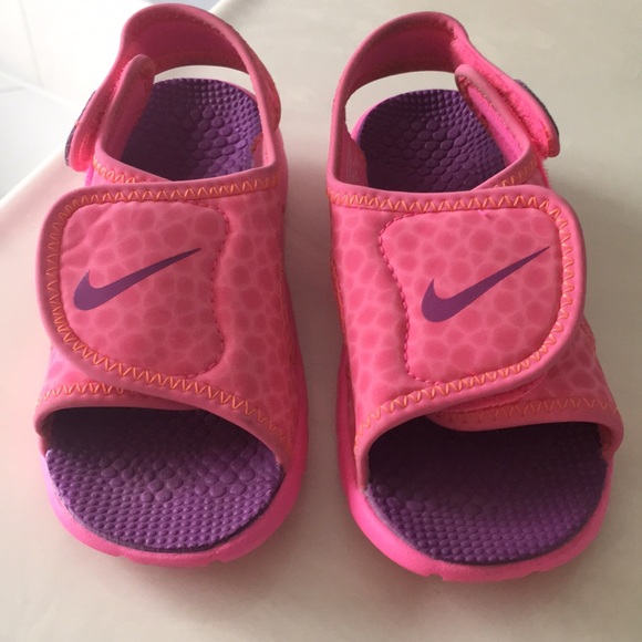 purple nike sandals
